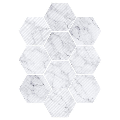 BowLift | Plastic Mosaic Tile Wallpaper Hexagonal for Stick-On and Removable Back Wall Tile
