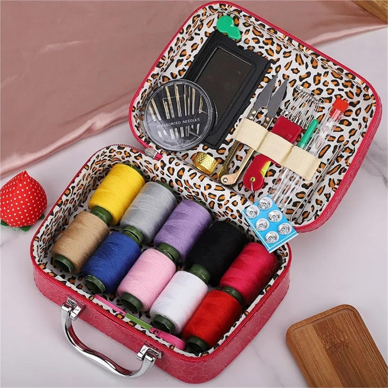 BowLift | CraftVault Portable Sewing Kit in Faux Leather Case