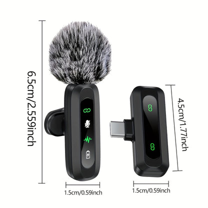 BowLift | SoundSnap Wireless Clip Microphone – USB-C Microphone for Smartphone and Tablet
