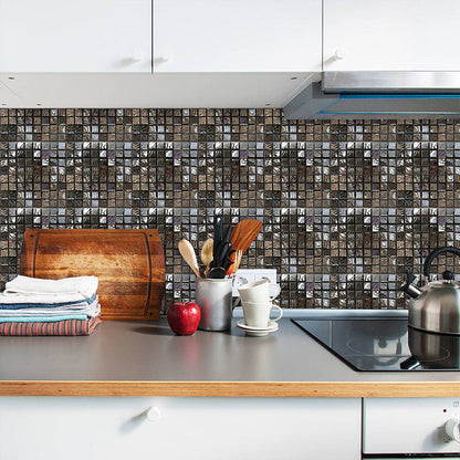 BowLift | Square Peel and Stick Tile Grid Mosaic Tiles Interior Wallpaper