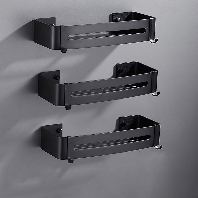 BowLift | Matt Black Modern Bathroom Accessory Set, Set of 3, Bathroom Shelf