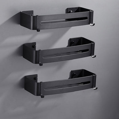 BowLift | Matt Black Modern Bathroom Accessories Set, Set of 3, Bathroom Shelf