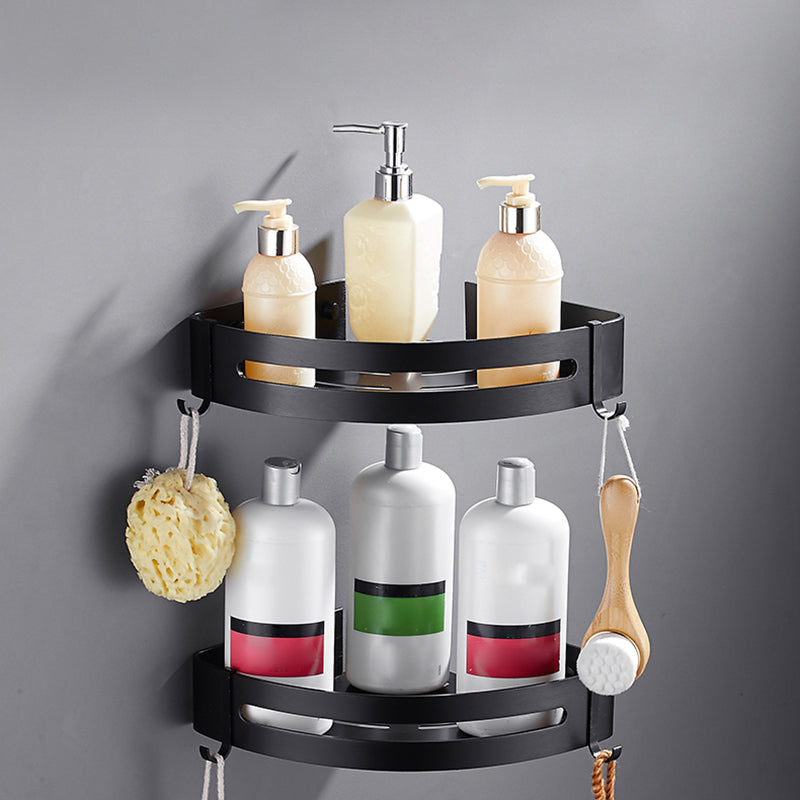BowLift | Matt Black Modern Bathroom Accessories Set, Set of 3, Bathroom Shelf