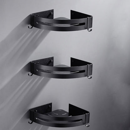 BowLift | Matt Black Modern Bathroom Accessory Set, Set of 3, Bathroom Shelf