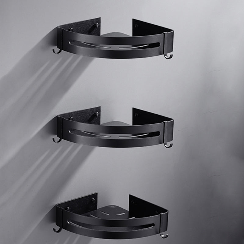 BowLift | Matt Black Modern Bathroom Accessories Set, Set of 3, Bathroom Shelf