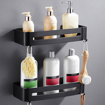 BowLift | Matt Black Modern Bathroom Accessory Set, Set of 3, Bathroom Shelf