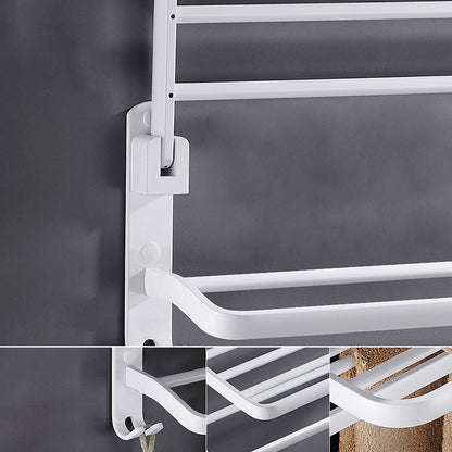 BowLift | White Bathroom Accessories Hardware Set Modern Bathroom Accessories Set, Towel Rack