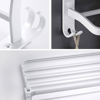 BowLift | White Bathroom Accessories Hardware Set Modern Bathroom Accessories Set, Towel Rack
