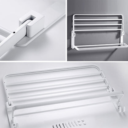 BowLift | White Bathroom Accessories Hardware Set Modern Bathroom Accessories Set, Towel Rack
