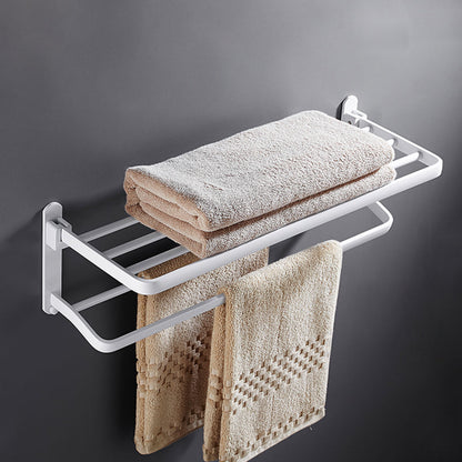 BowLift | White Bathroom Accessories Hardware Set Modern Bathroom Accessories Set, Towel Rack
