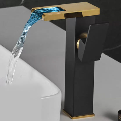 BowLift | Waterfall spout basin tap lever handle square basin tap
