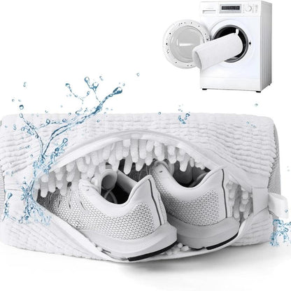 BowLift | Chenille Microfiber Shoe Washing Bag – Gentle & Effective Machine Wash Protection