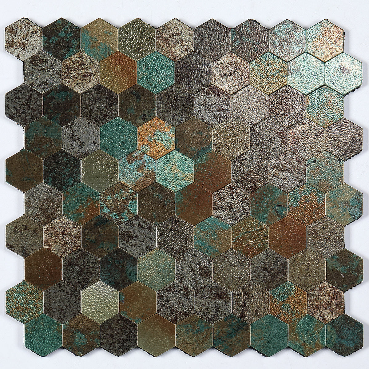 BowLift | Modern Tile-Peel & Stick Metal Mosaic Tile Hexagon Peel & Stick Subway Tile