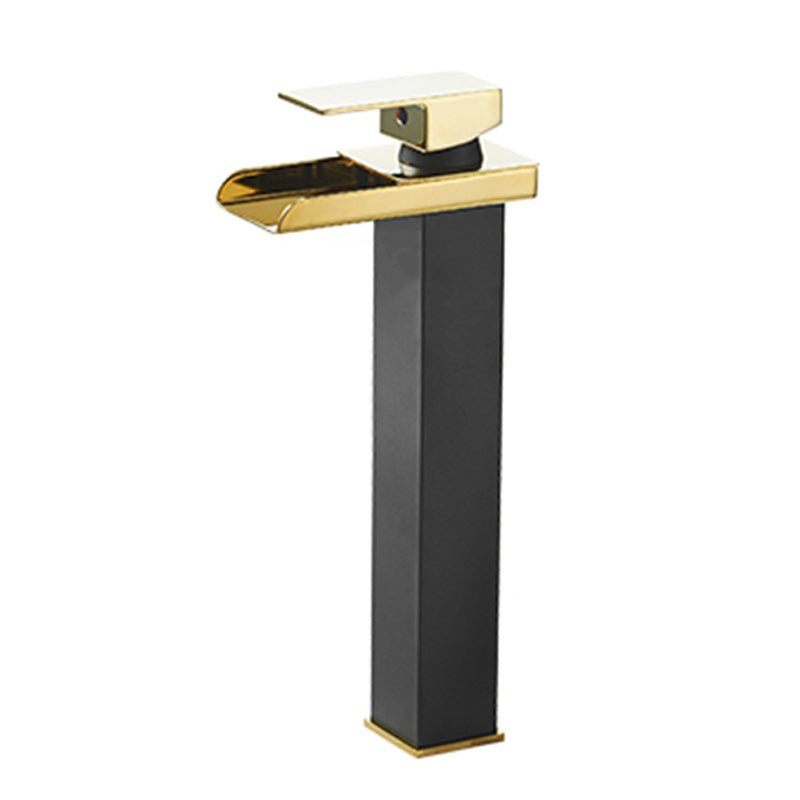 Skanto | Modern Waterfall Spout Bathroom Sink Faucet with LED Brass Bathroom Sink