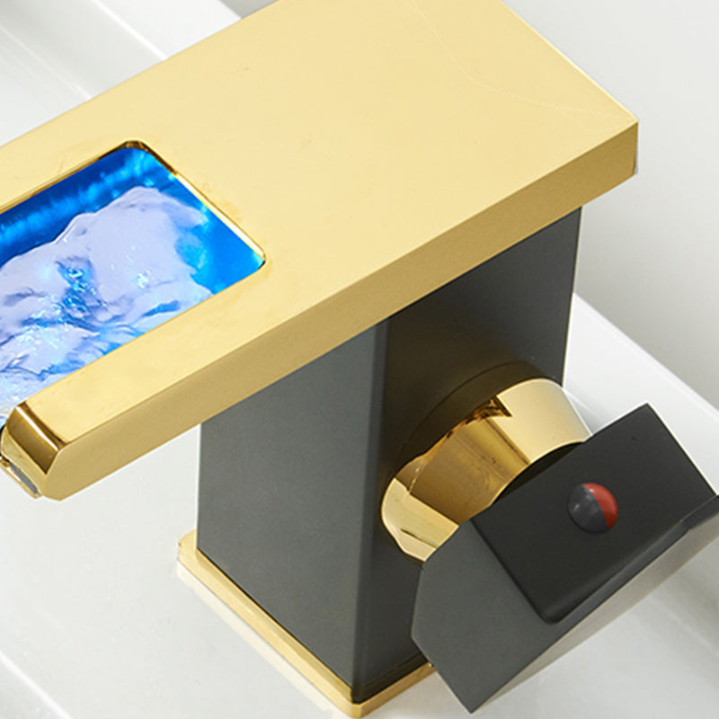 Skanto | Modern Waterfall Spout Bathroom Sink Faucet with LED Brass Bathroom Sink