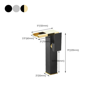 Skanto | Modern Waterfall Spout Bathroom Sink Faucet with LED Brass Bathroom Sink