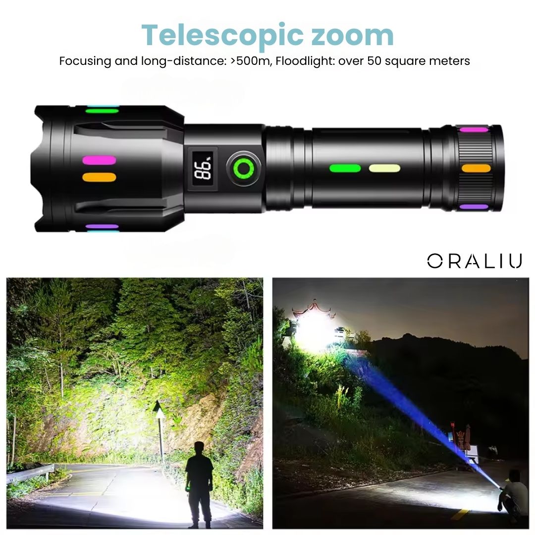 Skanto | Military LED Flashlight – Rechargeable – 9000 Lumens