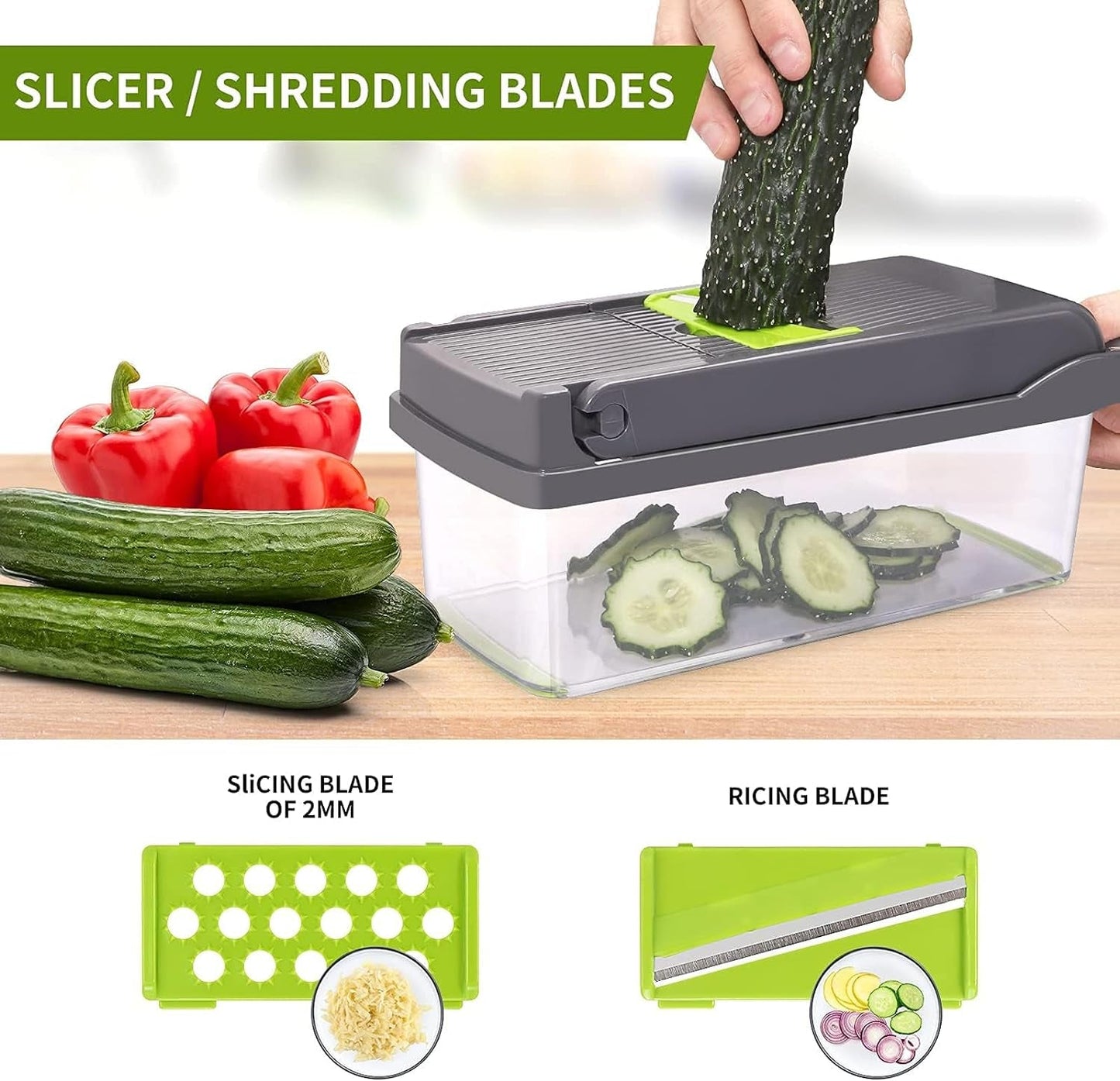 13-in-1-Vegetable-Slicer | Faster-when-Cooking | Bowlift