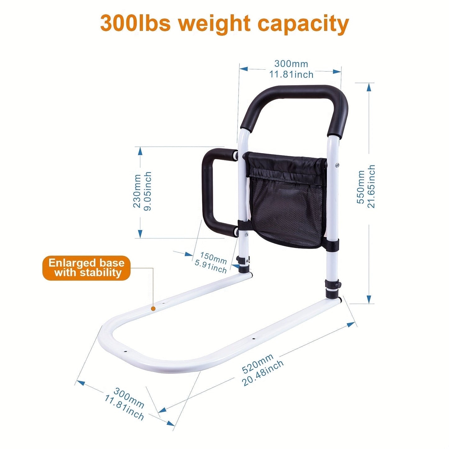 Bed rising aid with double handle | Kalsten