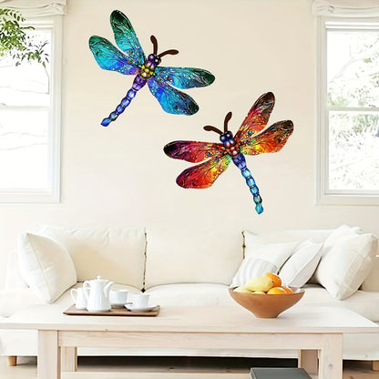 Skanto | 1/2 Pcs Lively Dragonfly Wall Art Made of Metal – Artistic Outdoor Decoration for Gardens, Homes, and Events – Durable, Versatile, and Eye-Catching – A Perfect Gift Idea for Any Occasion