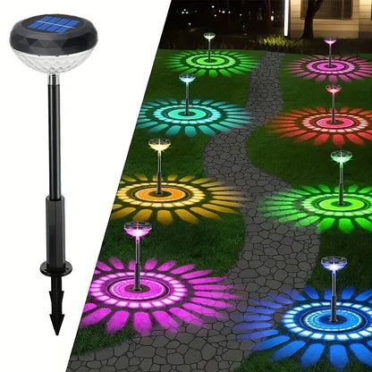 BowLift | Solar Garden Lamp with Color Change – LED Garden Lighting for Outdoor Use with Flower Pattern