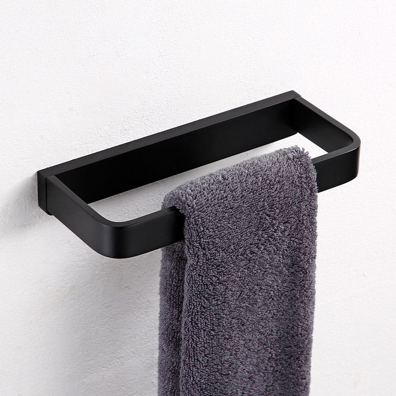 BowLift | Black Bathroom Accessories Hardware Set with Towel Rail and Bath Shelf