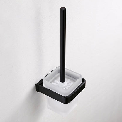 BowLift | Black Bathroom Accessories Hardware Set with Towel Rail and Bath Shelf