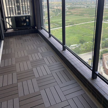 BowLift | 12" X 12" Deck/Patio floor tiles 4-Slat Square for outdoor patio tiles