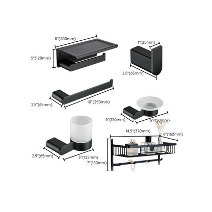 BowLift | Contemporary bathroom accessory single item or in set made of black metal