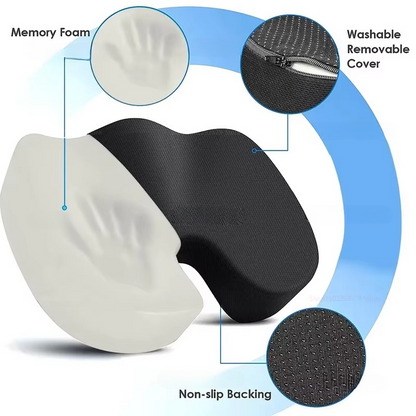 Skanto | Ergonomic Memory Foam Seat Cushion for Office Chair and Car