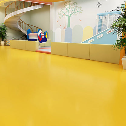 Kalsten | Solid Color Plastic Flooring Modern Water-Resistant Square Edge Floor Tiles