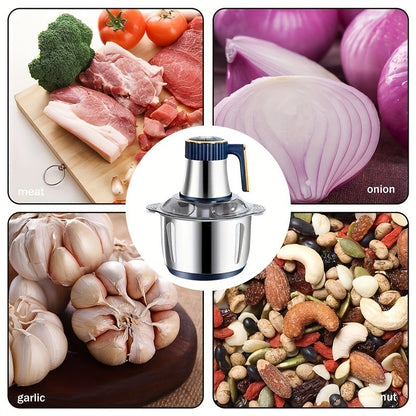 Skanto | Stainless Steel Food Processor – Powerful Meat Grinder & Vegetable Chopper (5L, 5000 RPM)