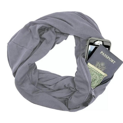 Kalsten | Warm scarf with hidden pocket for winter