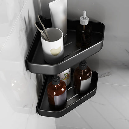 BowLift | Matt black bathroom accessories set Modern anti-rust 1/2/3-piece bathroom shelf