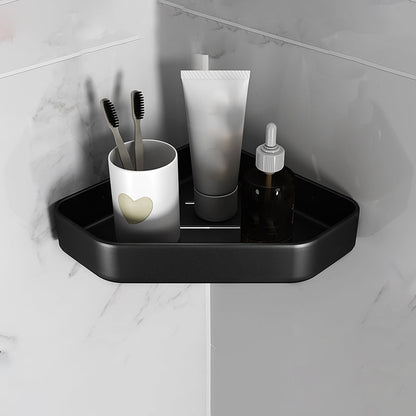 Matte black bathroom accessory set Modern anti-rust 1/2/3-piece bathroom shelf
