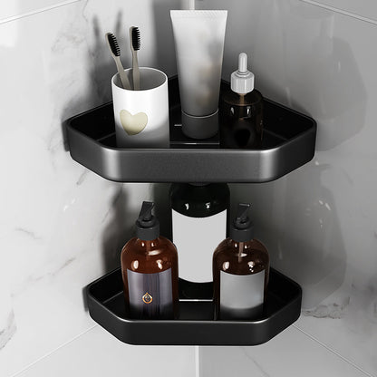 Matte black bathroom accessory set Modern anti-rust 1/2/3-piece bathroom shelf