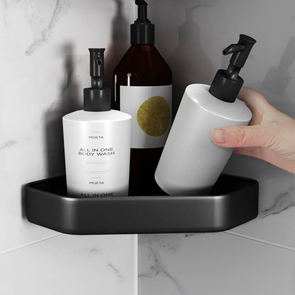 BowLift | Matt black bathroom accessories set Modern anti-rust 1/2/3-piece bathroom shelf