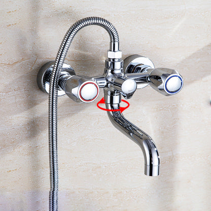 Skanto Skanto | Chrome Servant Faucet Trim Wall Mounted Swivel Spout with Hand Shower
