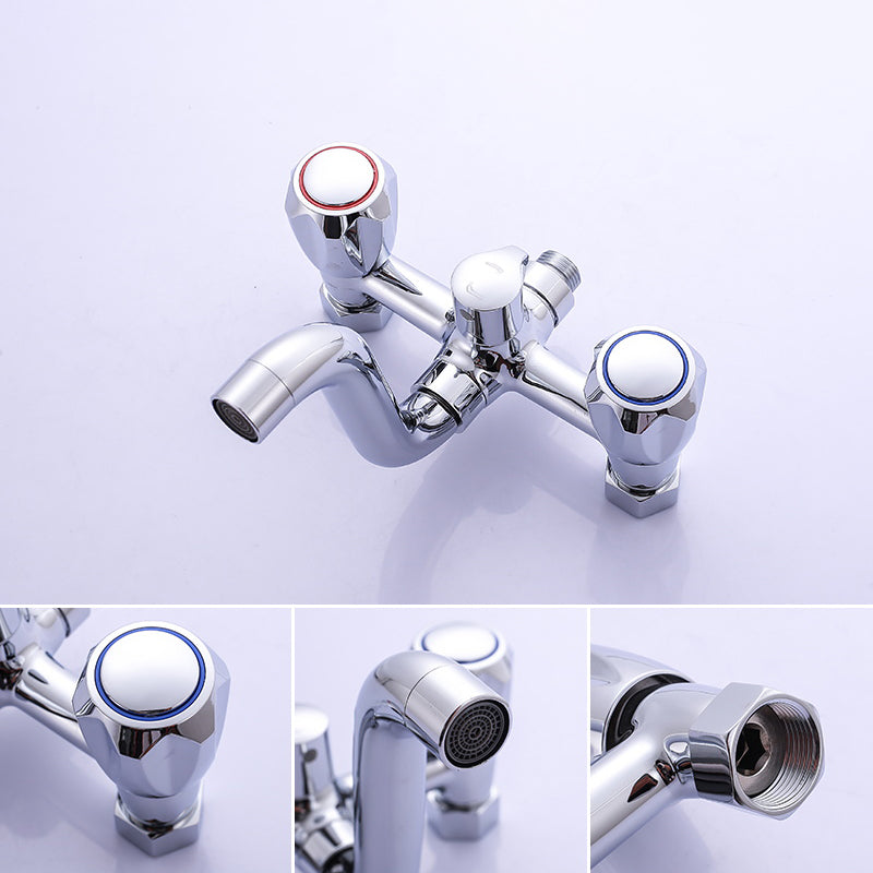 Skanto Skanto | Chrome Servant Faucet Trim Wall Mounted Swivel Spout with Hand Shower