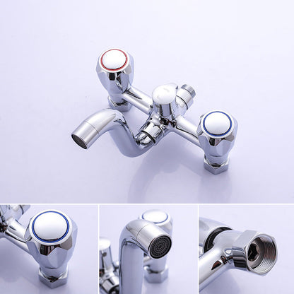 Skanto Skanto | Chrome Servant Faucet Trim Wall Mounted Swivel Spout with Hand Shower