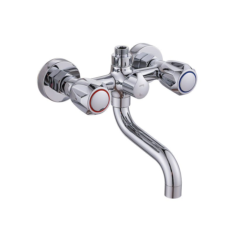 Skanto Skanto | Chrome Servant Faucet Trim Wall Mounted Swivel Spout with Hand Shower