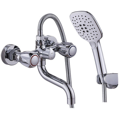 Skanto Skanto | Chrome Servant Faucet Trim Wall Mounted Swivel Spout with Hand Shower