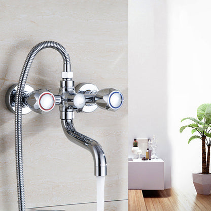 Skanto Skanto | Chrome Servant Faucet Trim Wall Mounted Swivel Spout with Hand Shower