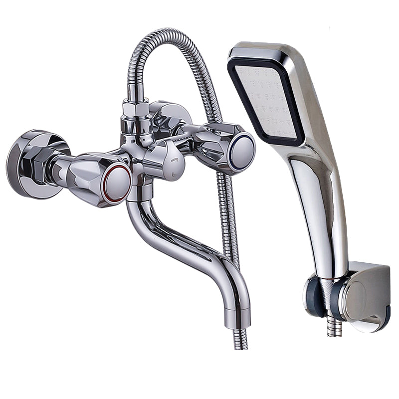 Skanto Skanto | Chrome Servant Faucet Trim Wall Mounted Swivel Spout with Hand Shower