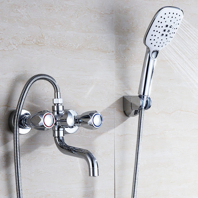 Skanto Skanto | Chrome Servant Faucet Trim Wall Mounted Swivel Spout with Hand Shower