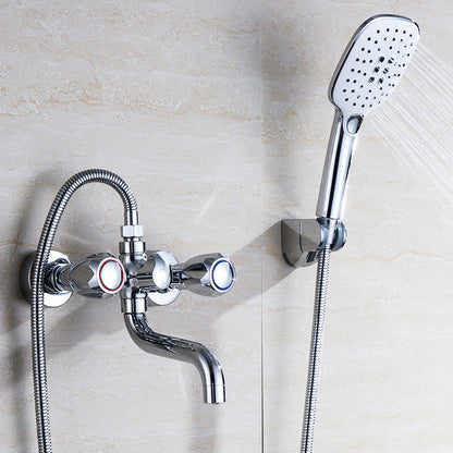 Skanto Skanto | Chrome Servant Faucet Trim Wall Mounted Swivel Spout with Hand Shower