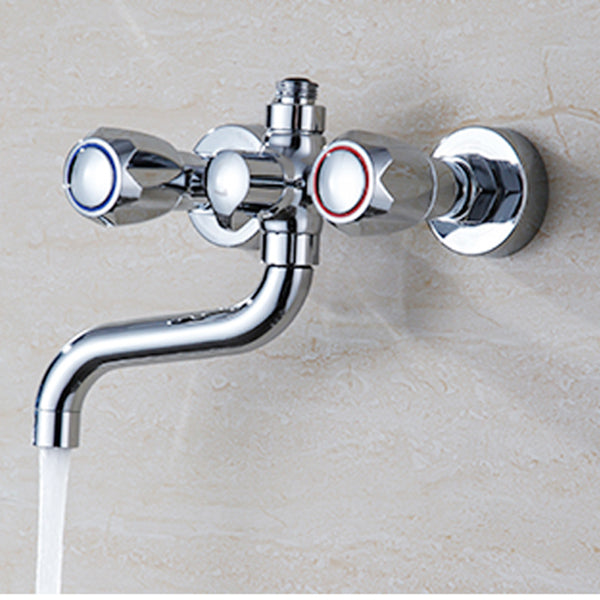 Skanto Skanto | Chrome Servant Faucet Trim Wall Mounted Swivel Spout with Hand Shower
