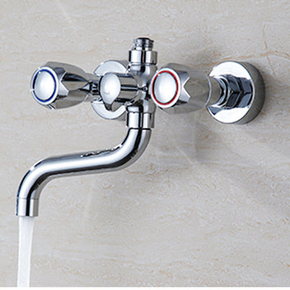 Skanto Skanto | Chrome Servant Faucet Trim Wall Mounted Swivel Spout with Hand Shower
