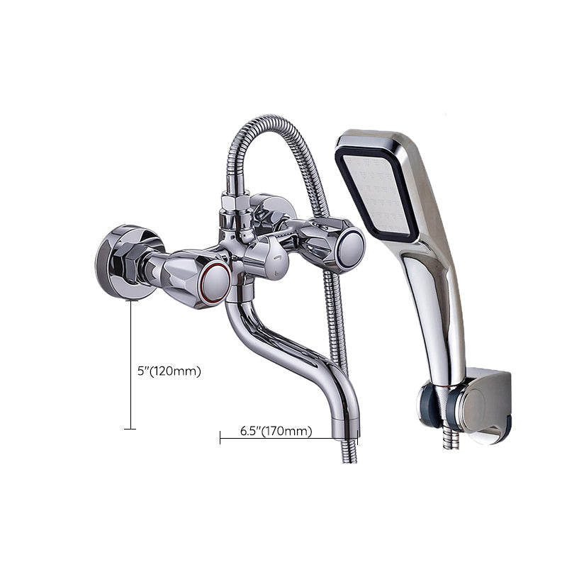Skanto Skanto | Chrome Servant Faucet Trim Wall Mounted Swivel Spout with Hand Shower