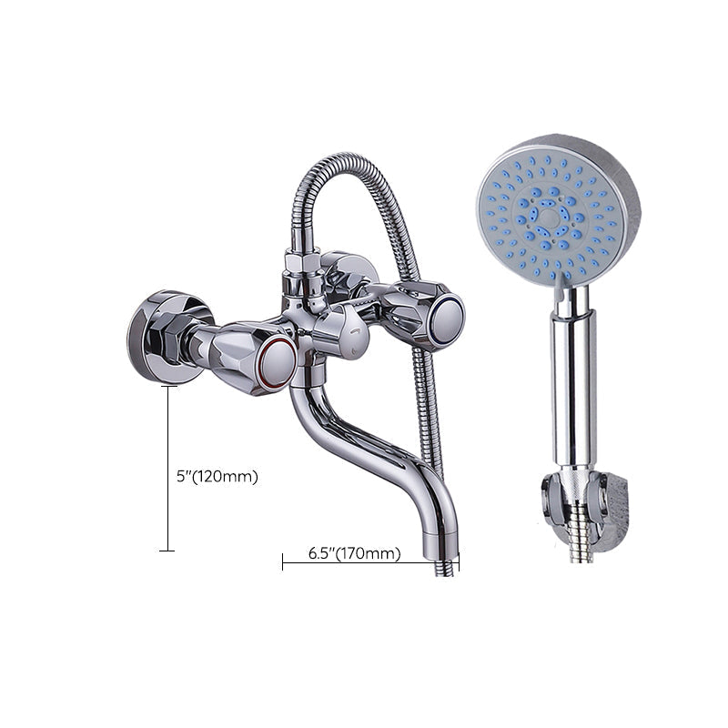Skanto Skanto | Chrome Servant Faucet Trim Wall Mounted Swivel Spout with Hand Shower